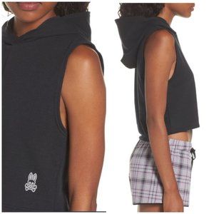 Psycho Bunny – Muscle Sleeveless Hoodie BLACK  XS